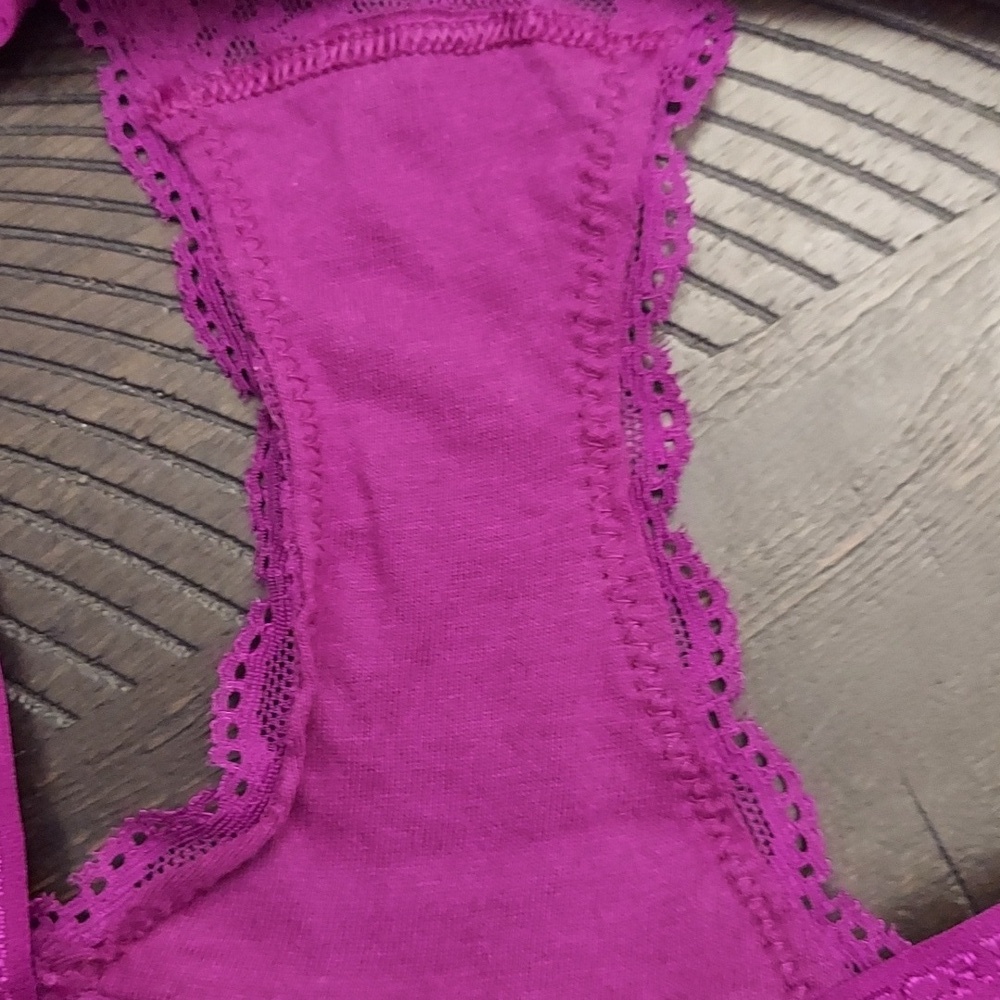 VICTORIA'S SECRET Purple Lace Bikini Panty NEW M - Picture 5 of 8